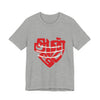 Anbe Sivam (அன்பே சிவம்) Red Script Tee: Tamil Love Heart Graphic T-Shirt