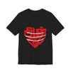 Anbe Sivam (அன்பே சிவம்) Red Script Tee: Tamil Love Heart Graphic T-Shirt