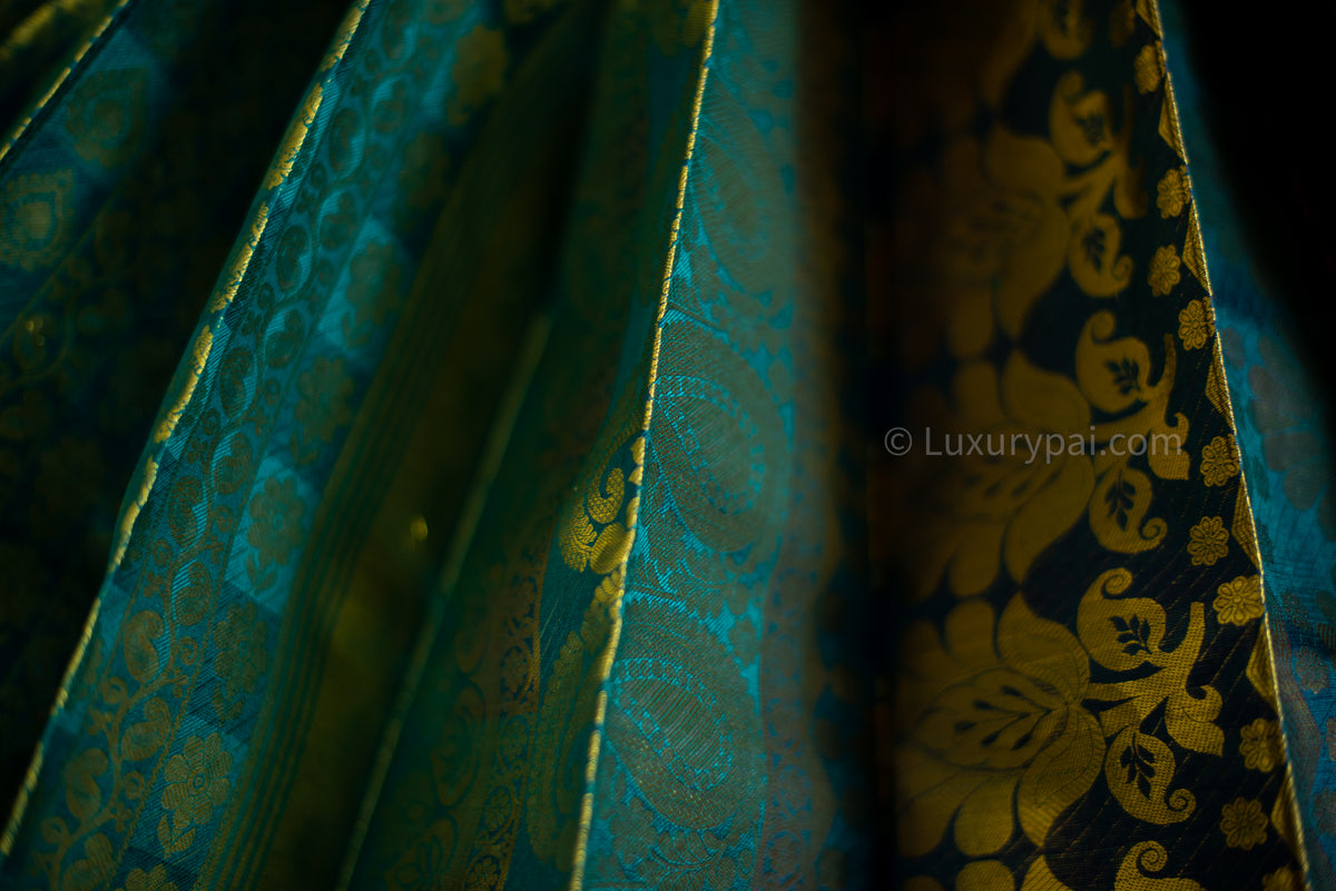 Elegant Green Kanchipuram Pure Pattu (Silk) Handloom Kai Korvai Bridal Wedding Saree