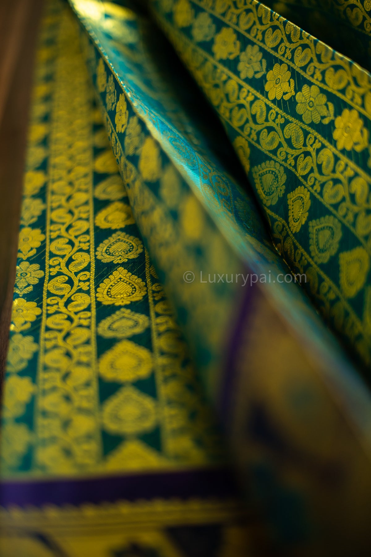 Elegant Green Kanchipuram Pure Pattu (Silk) Handloom Kai Korvai Bridal Wedding Saree