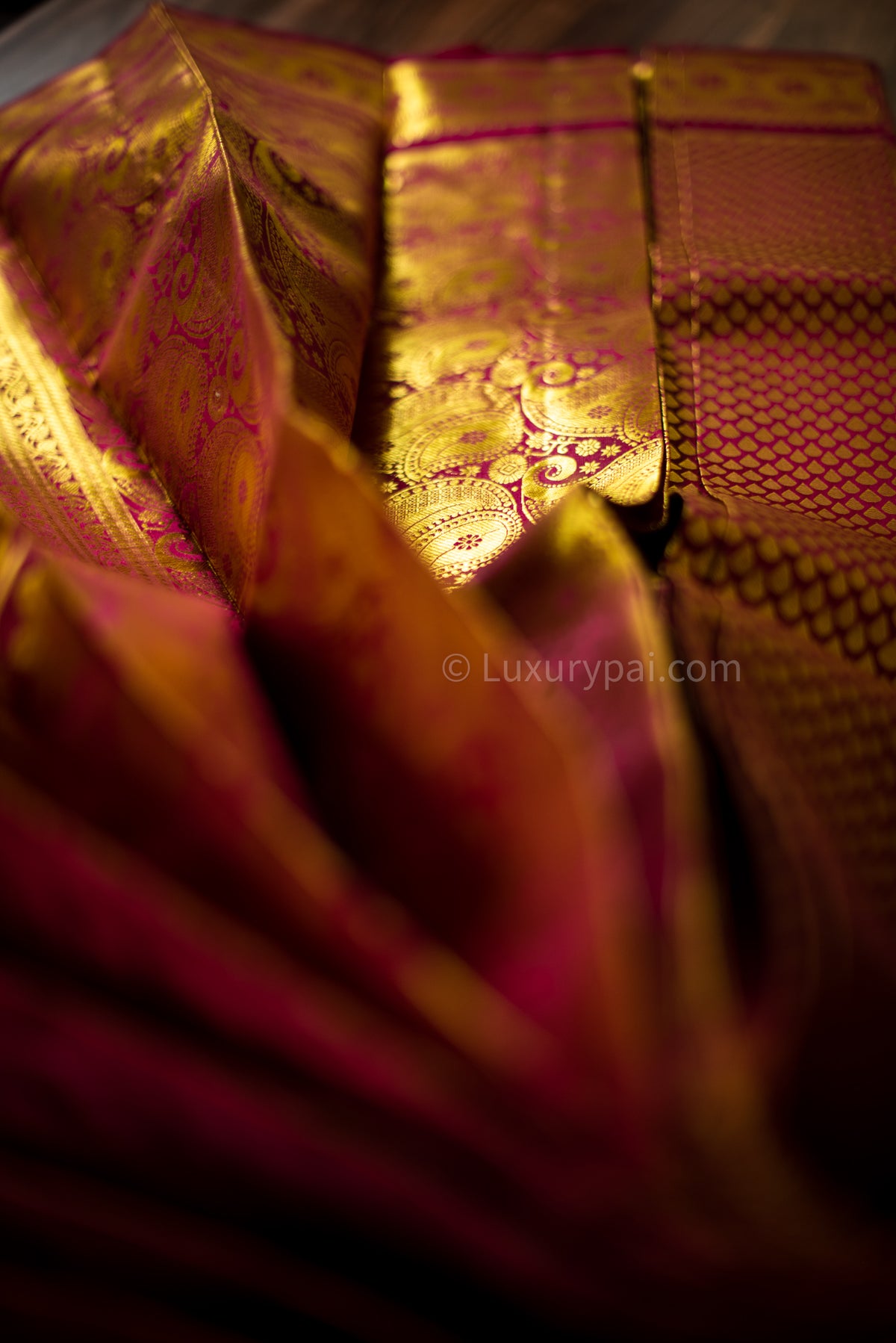 Elegant Maroon Kanchipuram Pure Pattu (Silk) Handloom Kai Korvai Bridal Wedding Saree