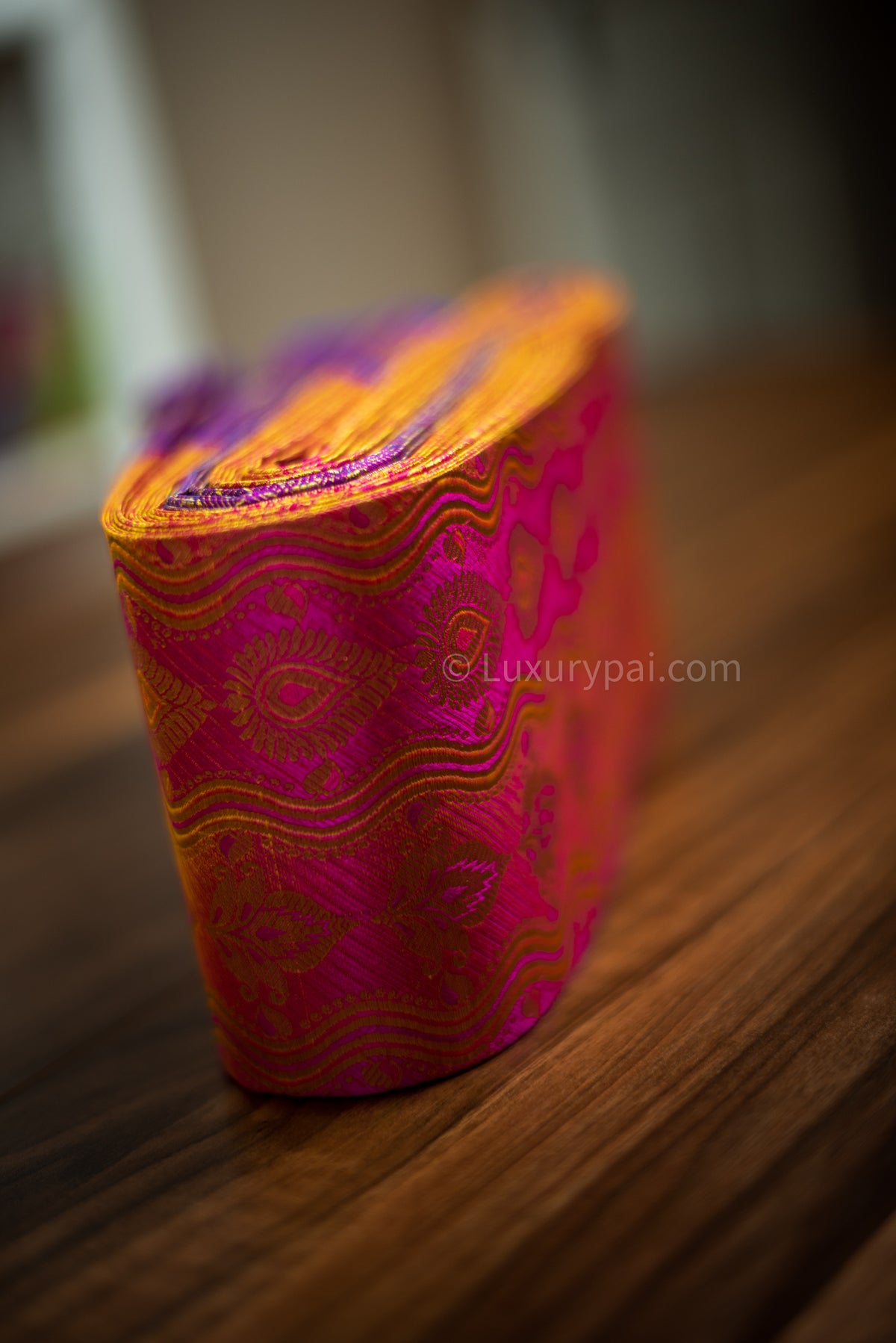 Elegant Rose Pink Kanchipuram Pure Pattu (Silk) Handloom Kai Korvai Bridal Wedding Saree