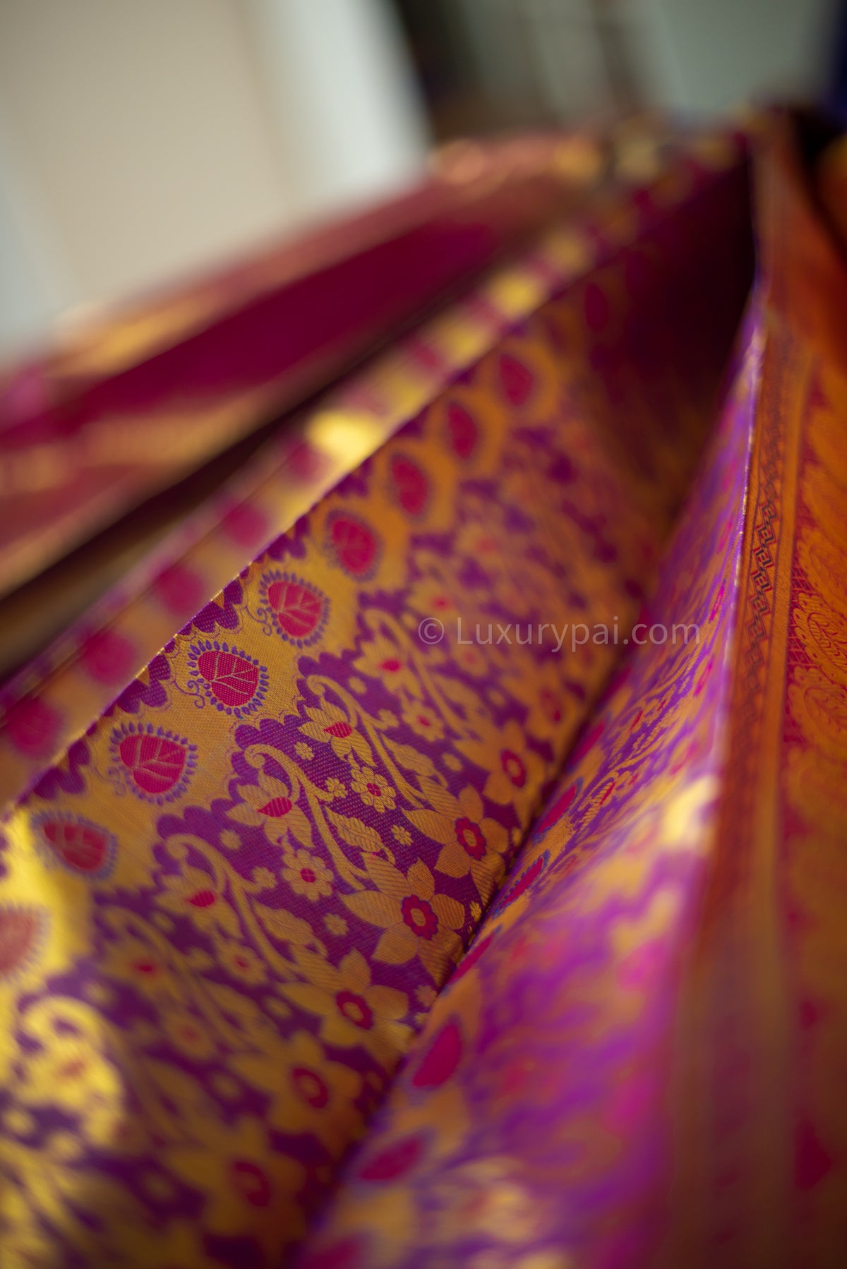 Elegant Rose Pink Kanchipuram Pure Pattu (Silk) Handloom Kai Korvai Bridal Wedding Saree