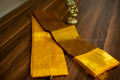 Opulent Fenugreek & Yellow Kanchipuram Silk Saree: Handloom Kai Korvai Weave with Delicate Butta Motifs